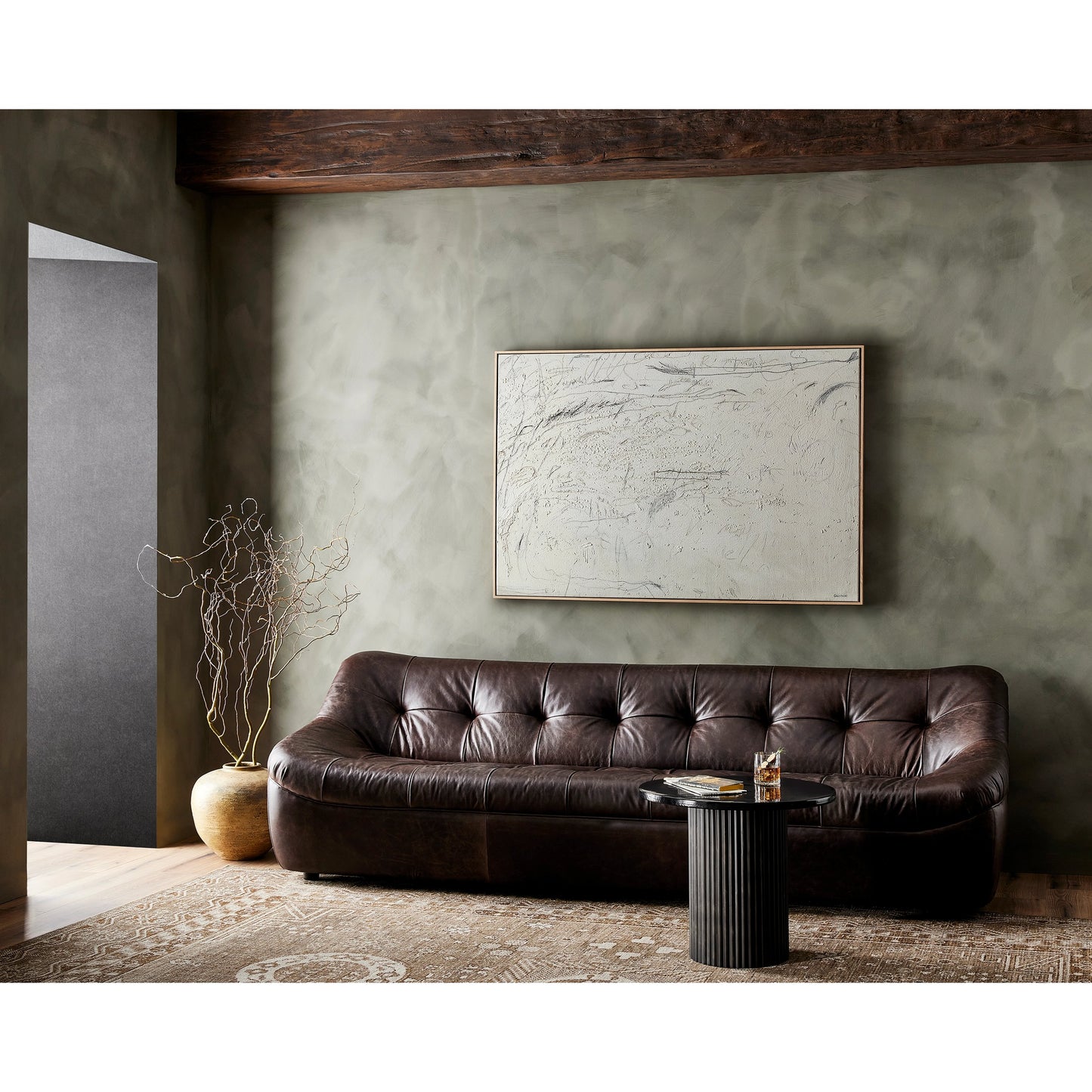 008 SI-2074269 | Lifestyle | Examination of the Rose by Tyler Guinn by Four Hands in white oak. Made from vertical grain floater white oak, canvas in a modern style.