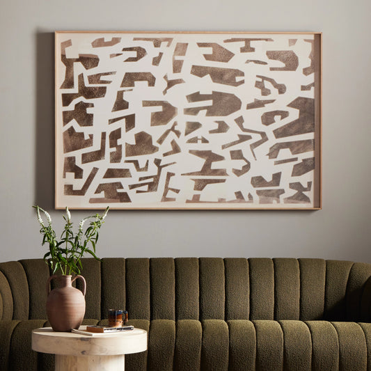 Block Sand II by Coup d’Esprit by Four Hands. Made from vertical grain floater white oak, maple panel in a modern style.