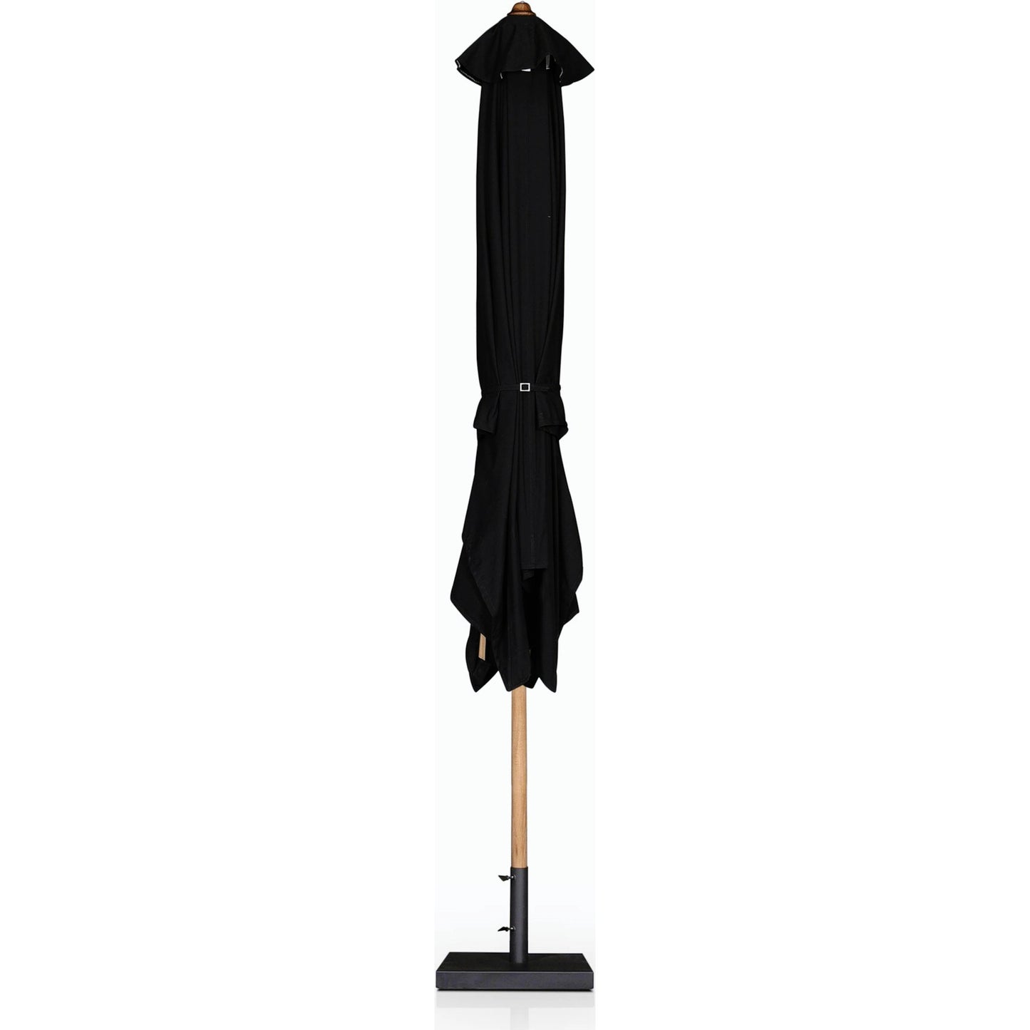 033 SI-2158054 | Closeup | Baska Outdoor Rectangular Umbrella by Four Hands. Made from 100% acrylic, solid fsc®-certified teak in a modern style.