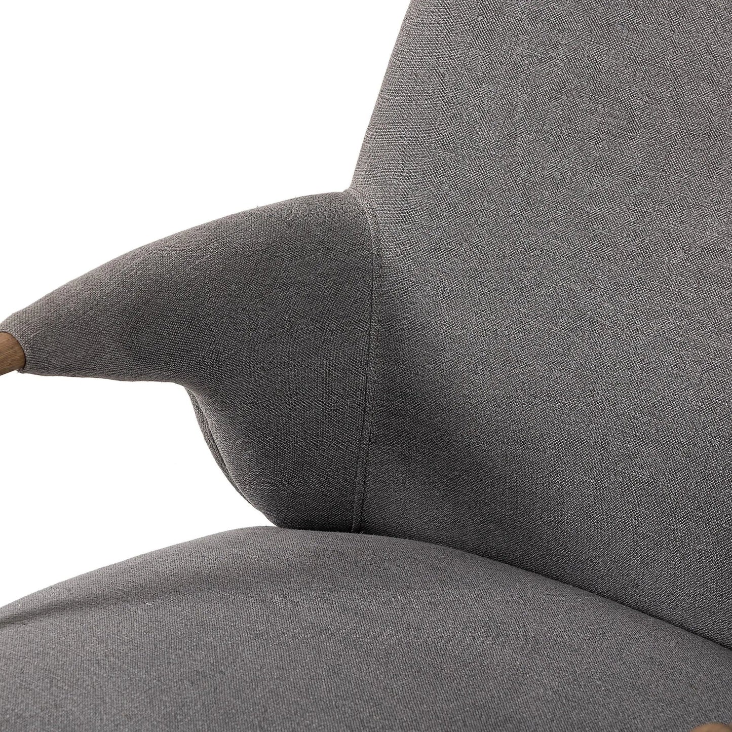 032 SI-2449368 | Closeup | Brently Chair by Four Hands. Made from 100% flax/linen, solid oak in a unique style.