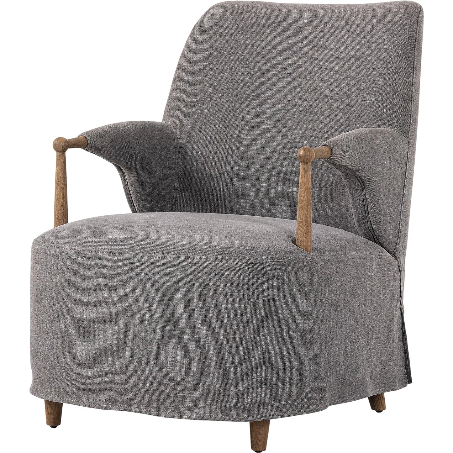 003 SI-2449368 | Primary Silo | Brently Chair by Four Hands. Made from 100% flax/linen, solid oak in a unique style.
