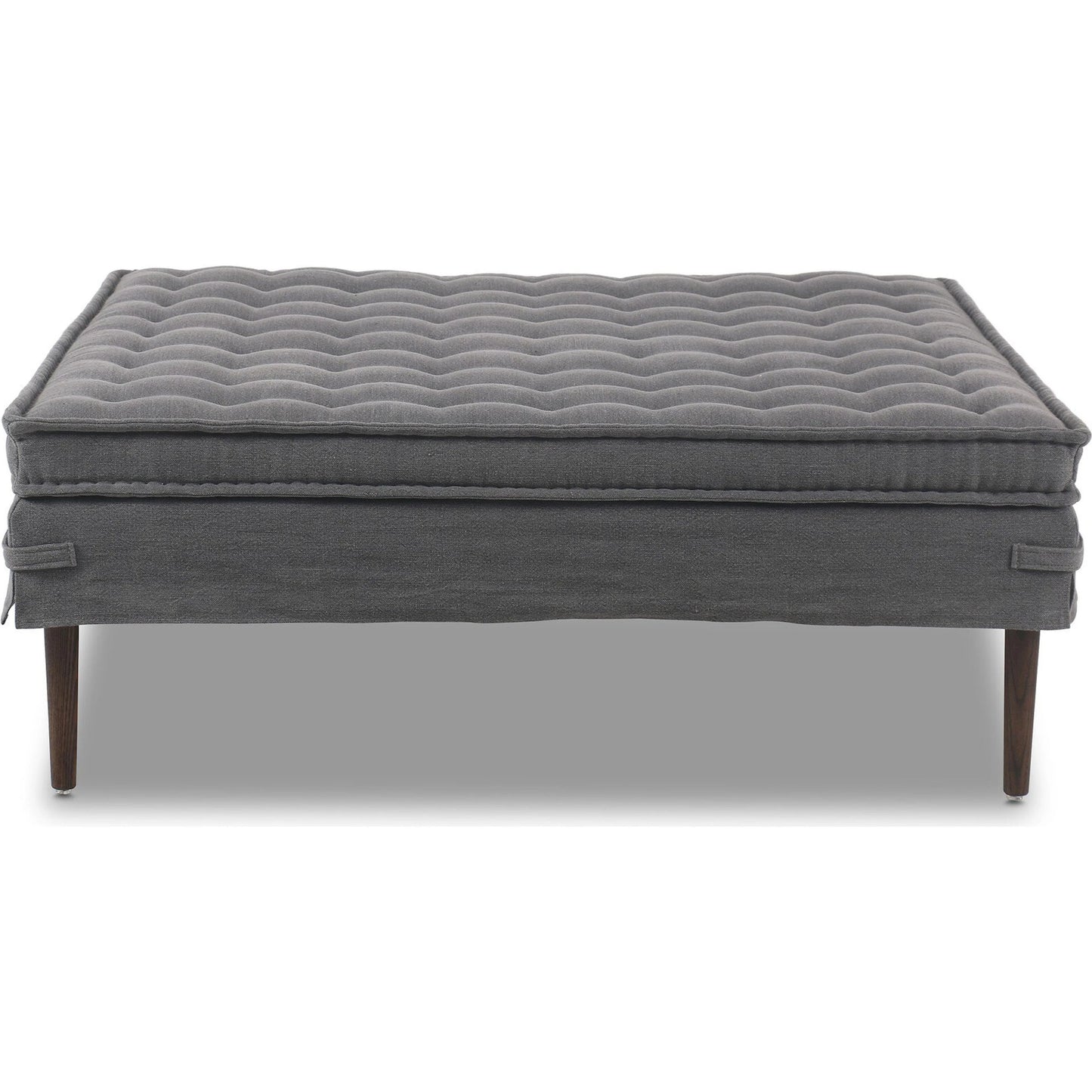 004 SI-2449388 | Additional Silo | Cole Large Ottoman by Four Hands. Made from 100% flax/linen, solid ash in a unique style.