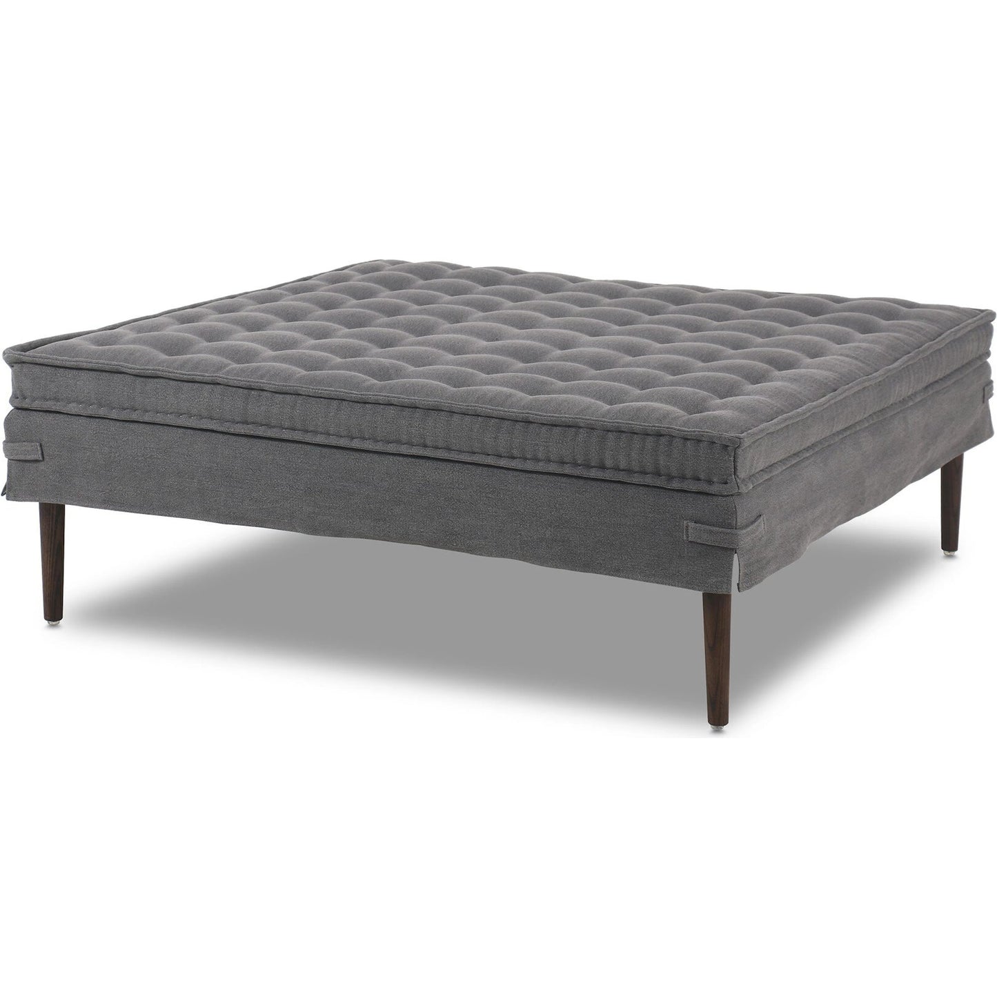 002 SI-2449388 | Primary Silo | Cole Large Ottoman by Four Hands. Made from 100% flax/linen, solid ash in a unique style.
