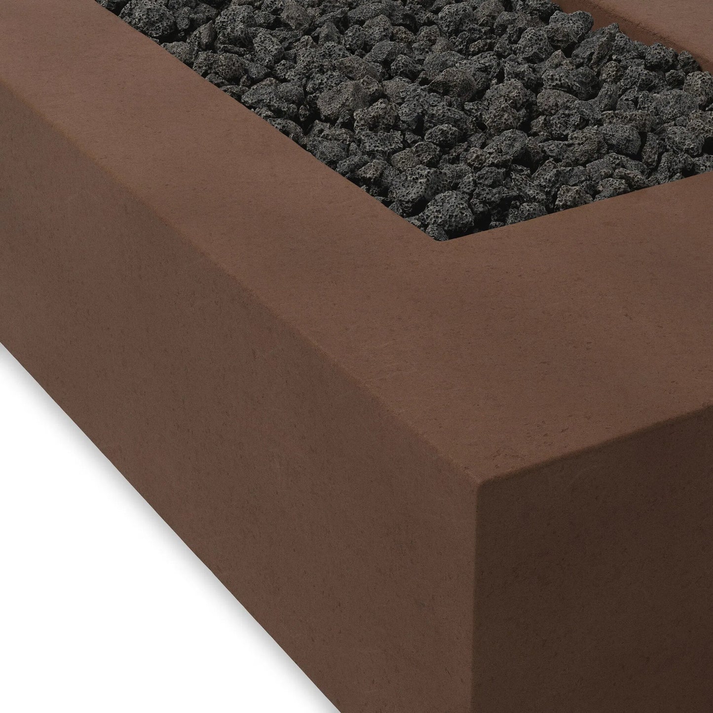005 SI-2535178,SI-2535179 | Closeup | Kenton Outdoor Fire Table by Four Hands. Made from solid concrete in a unique style.