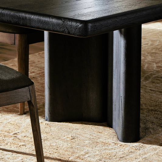 Castro Dining Table by Four Hands. Made from solid reclaimed oak in a modern style.