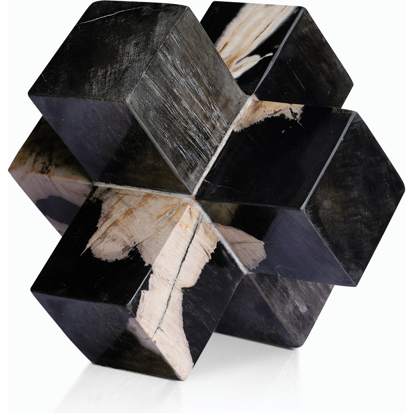 020 SI-2158382 | Closeup | Petrified Wood Jack by Four Hands. Made from petrified wood in a modern style.