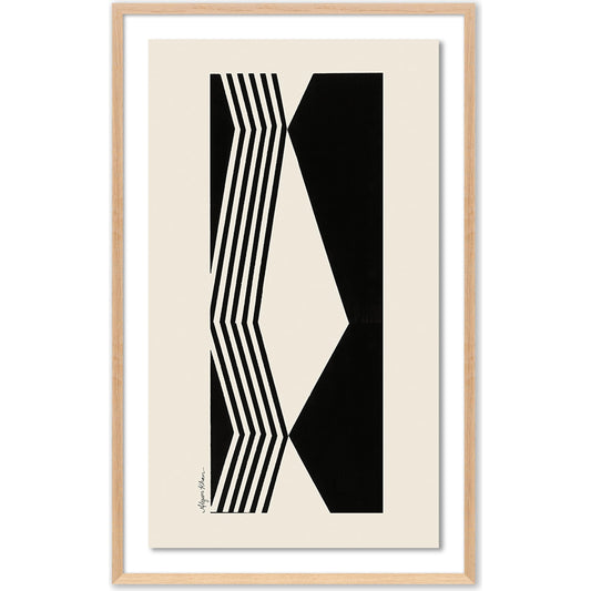 Touch by Alyson Khan by Four Hands. Made from vertical grain 1.5 white oak, textured fine art paper in a modern style.