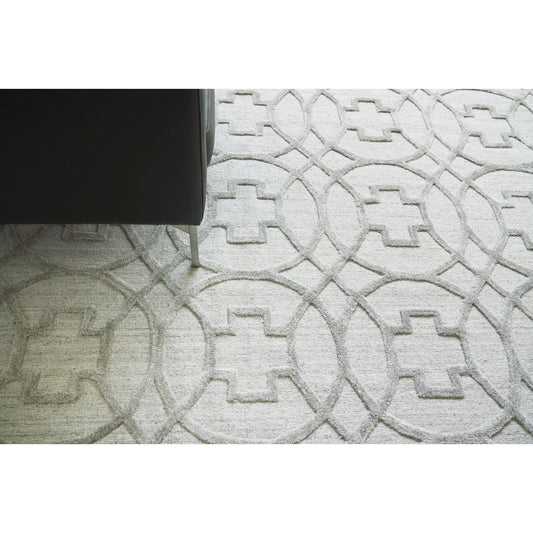 Windsor Rug - Light Silver by Exquisite Rugs in light silver. Made from wool, bamboo silk in a unique style.