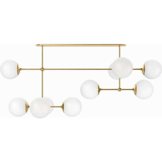 Armstrong Linear Chandelier by Four Hands. Made from brass, thermoplastic, glass in a modern style.