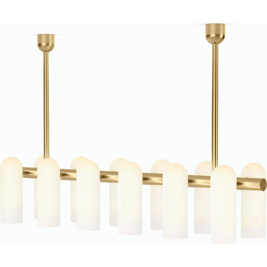 001 SI-2158347 | Primary Silo | Odyssey Linear Md Chandelier by Four Hands. Made from brass, glass in a modern style.