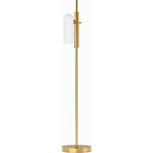 001 SI-2158343 | Primary Silo | Odyssey 1 Floor Lamp by Four Hands. Made from brass, glass in a modern style.