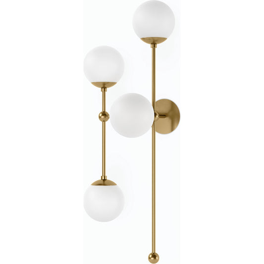 001 SI-2158035 | Primary Silo | Armstrong 4 L Sconce by Four Hands. Made from brass, thermoplastic, glass in a modern style.
