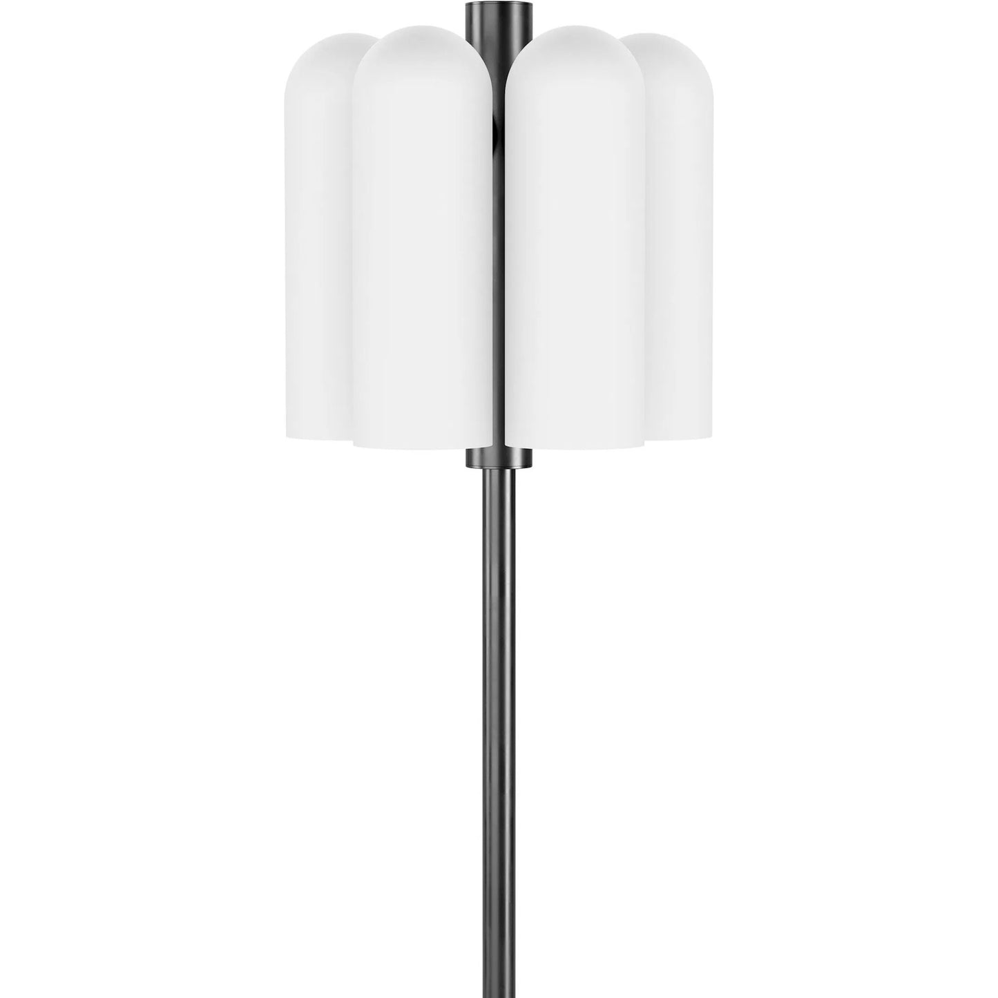 010 SI-2158346 | Closeup | Odyssey 6 Floor Lamp by Four Hands. Made from brass, glass in a modern style.
