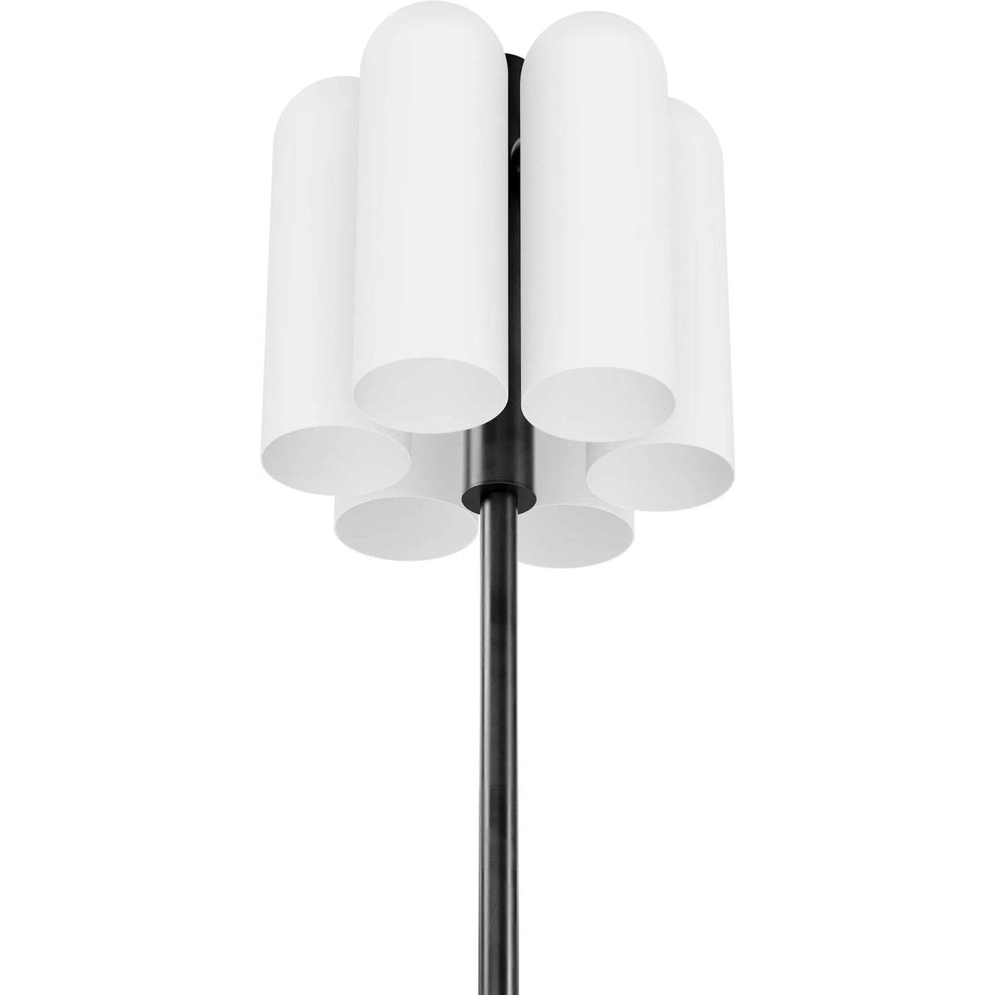 009 SI-2158346 | Closeup | Odyssey 6 Floor Lamp by Four Hands. Made from brass, glass in a modern style.