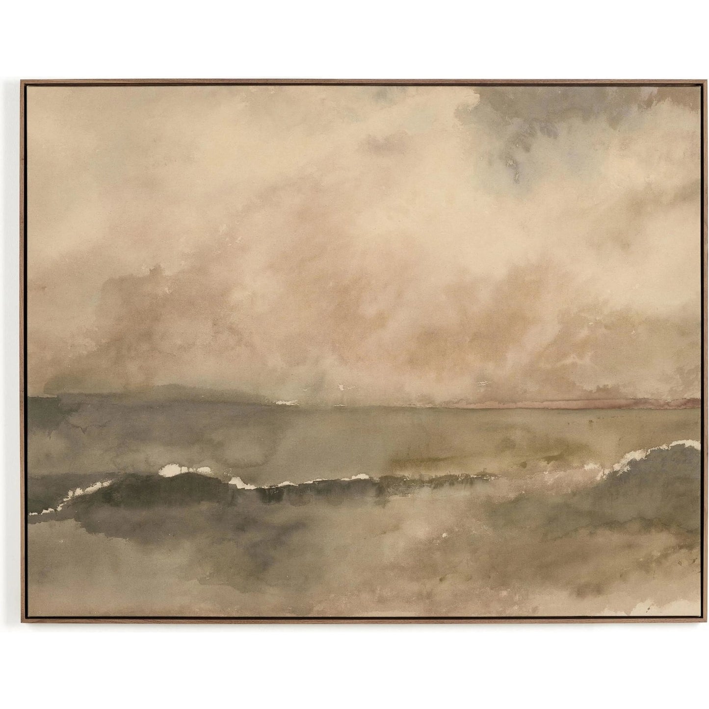 001 SI-2191604 | Primary Silo | You Said I Am The Sea by Aileen Fitzgerald by Four Hands in rustic walnut floater, fredrix 558 raw canvas. Made from rustic walnut, raw canvas, gallery bracer in a modern style.