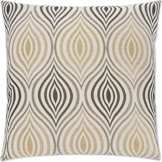 Koza Pillow by DV Kap Home in cream. Made from 47% polyester, 38% viscose, 15% cotton in a transitional style.