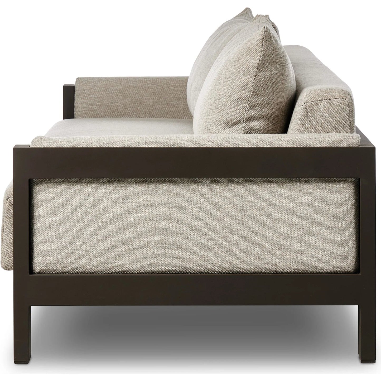 003 SI-2320015 | Additional Silo | Chapman Outdoor Metal Sofa-106" by Four Hands in concha fog, bronze. Made from 100% olefin, aluminum in a transitional style.
