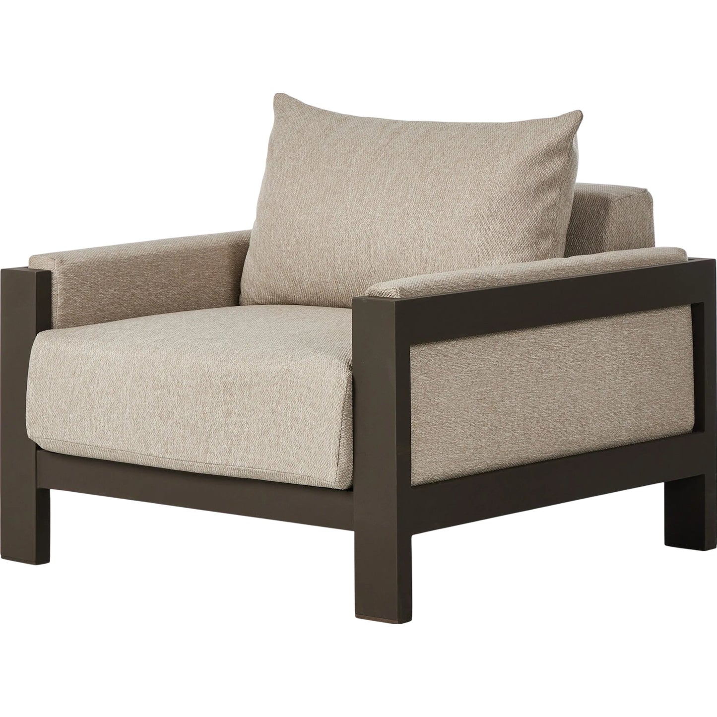 001 SI-2320014 | Primary Silo | Chapman Outdoor Metal Chair by Four Hands in concha fog, bronze. Made from 100% olefin, aluminum in a transitional style.