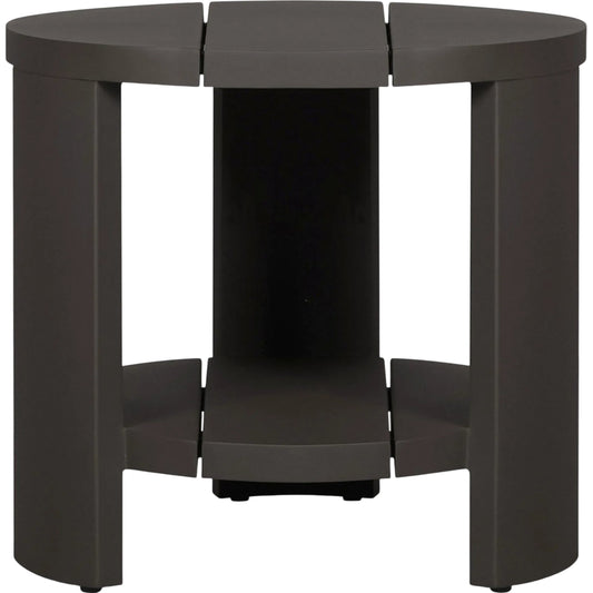 012 SI-2513310 | Primary Silo | Roca Outdoor Round Metal End Table by Four Hands in bronze. Made from aluminum in a transitional style.