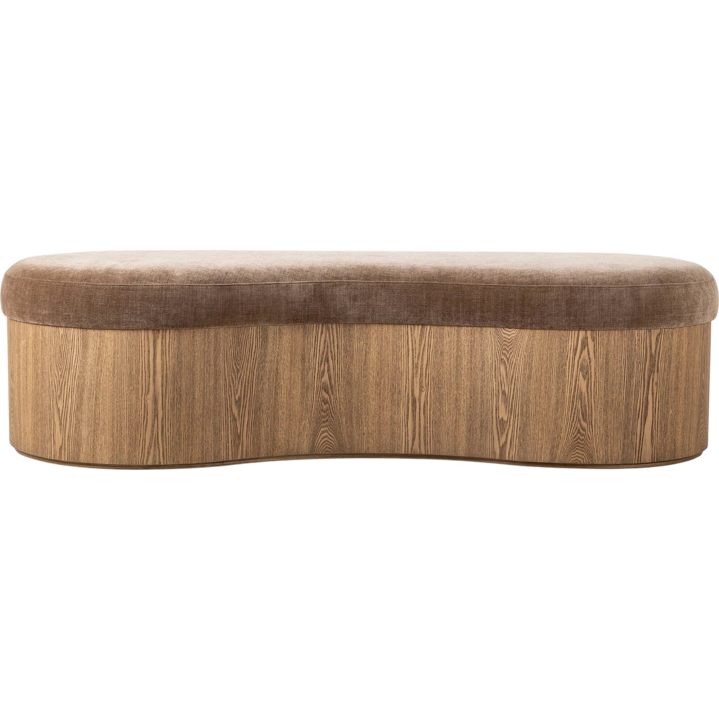 002 SI-2327546 | Additional Silo | Celeste Accent Bench by Four Hands in altair mushroom, toasted ash thick veneer. Made from 100% polyester, thick ash veneer in a unique style.