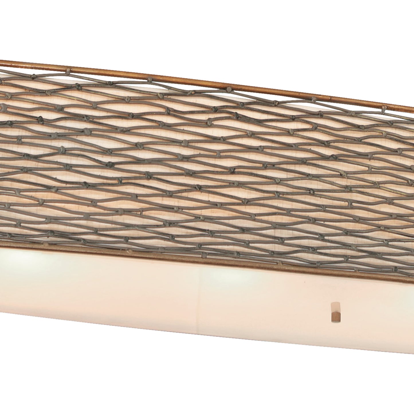 004 SR-817751,SR-817752 | Additional Silo | Flow Oval Linear Pendant by Varaluz in hammered orange. Made from hammered ore, tan silk slug shade, acrylic diffuser in a modern style.