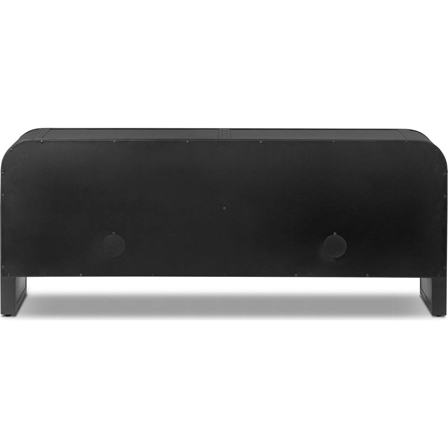 004 SI-2377036 | Additional Silo | Breya Media Console by Four Hands in black, tempered glass. Made from iron, tempered glass in a unique style.