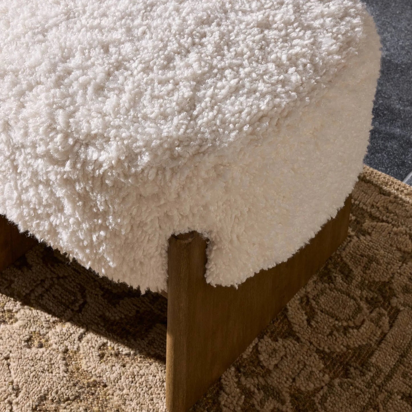 019 SI-2449399 | Closeup | Kirby Accent Stool by Four Hands. Made from unique in a unique style.