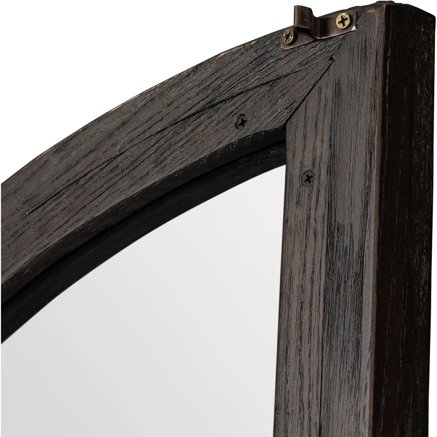 012 SI-2327560 | Closeup | Hepburn Cabinet by Four Hands in dark anthracite oak veneer, waxed black. Made from oak veneer, solid oak, iron in a unique style.