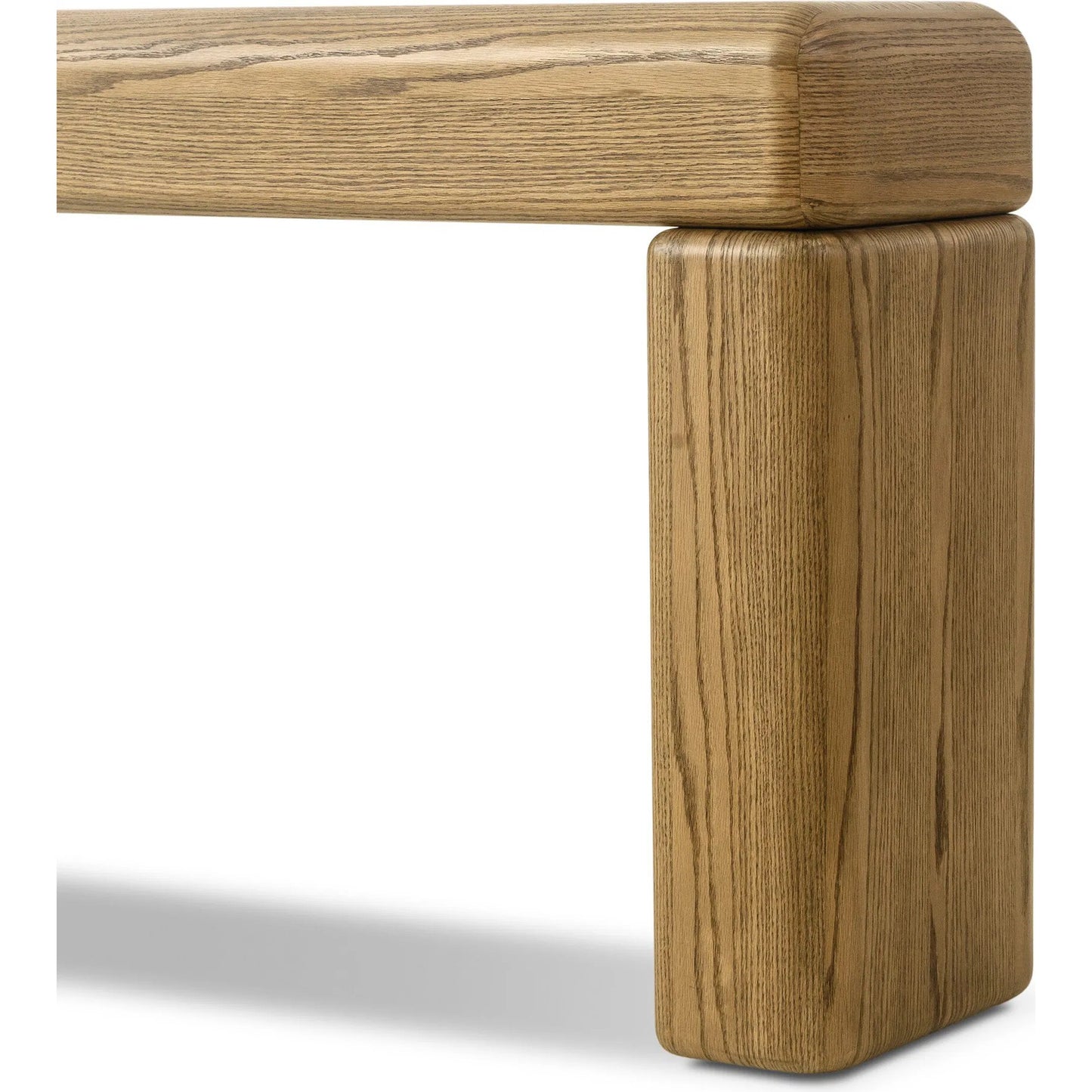 014 SI-2446551 | Closeup | Eva Console Table by Four Hands in drifted oak veneer. Made from oak veneer in a unique style.