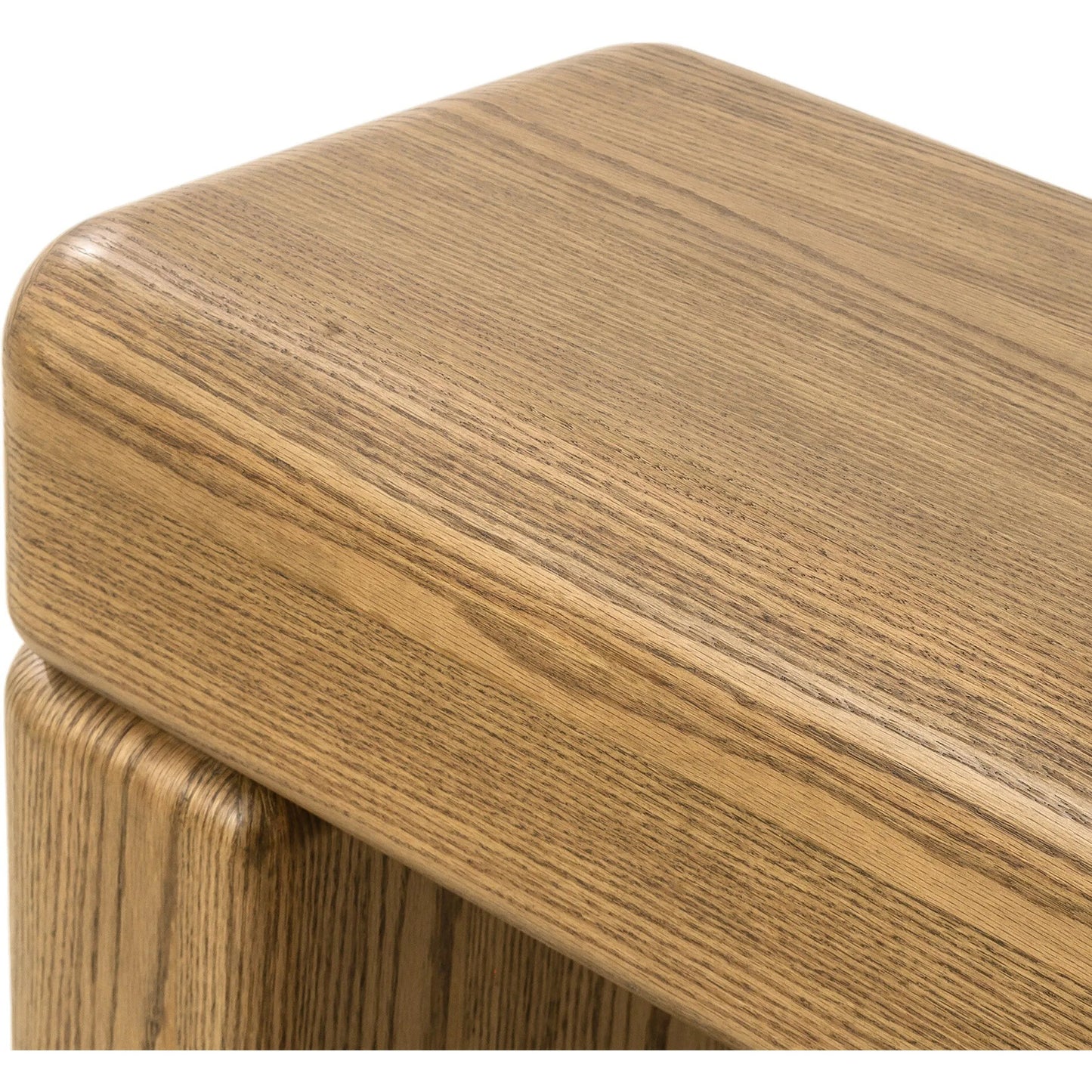 016 SI-2446551 | Closeup | Eva Console Table by Four Hands in drifted oak veneer. Made from oak veneer in a unique style.