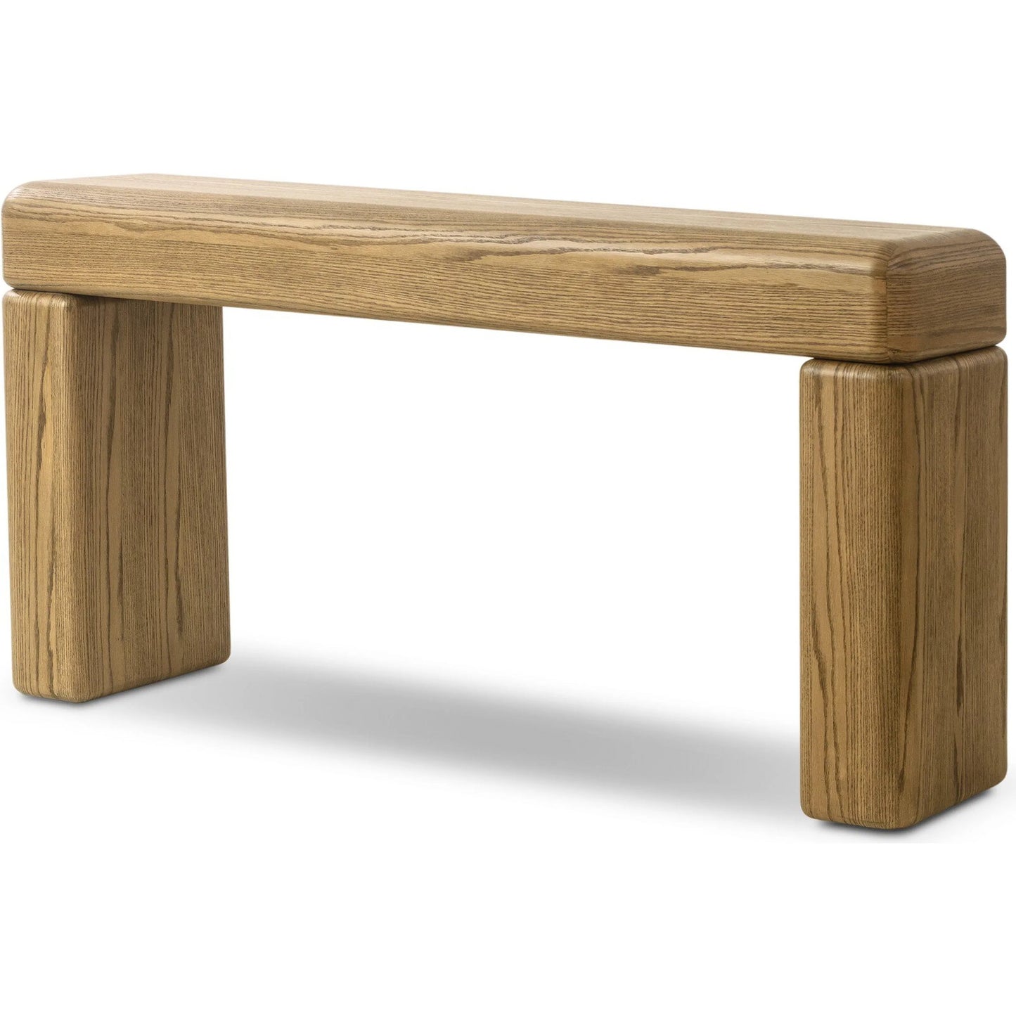 002 SI-2446551 | Primary Silo | Eva Console Table by Four Hands in drifted oak veneer. Made from oak veneer in a unique style.