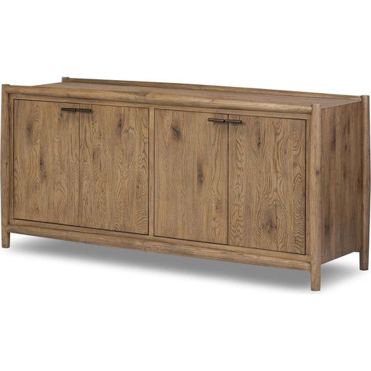 001 SI-2519181 | Primary Silo | Glenview 4 Door Sideboard by Four Hands in weathered oak, weathered oak veneer. Made from solid oak, thick oak veneer in a traditional style.