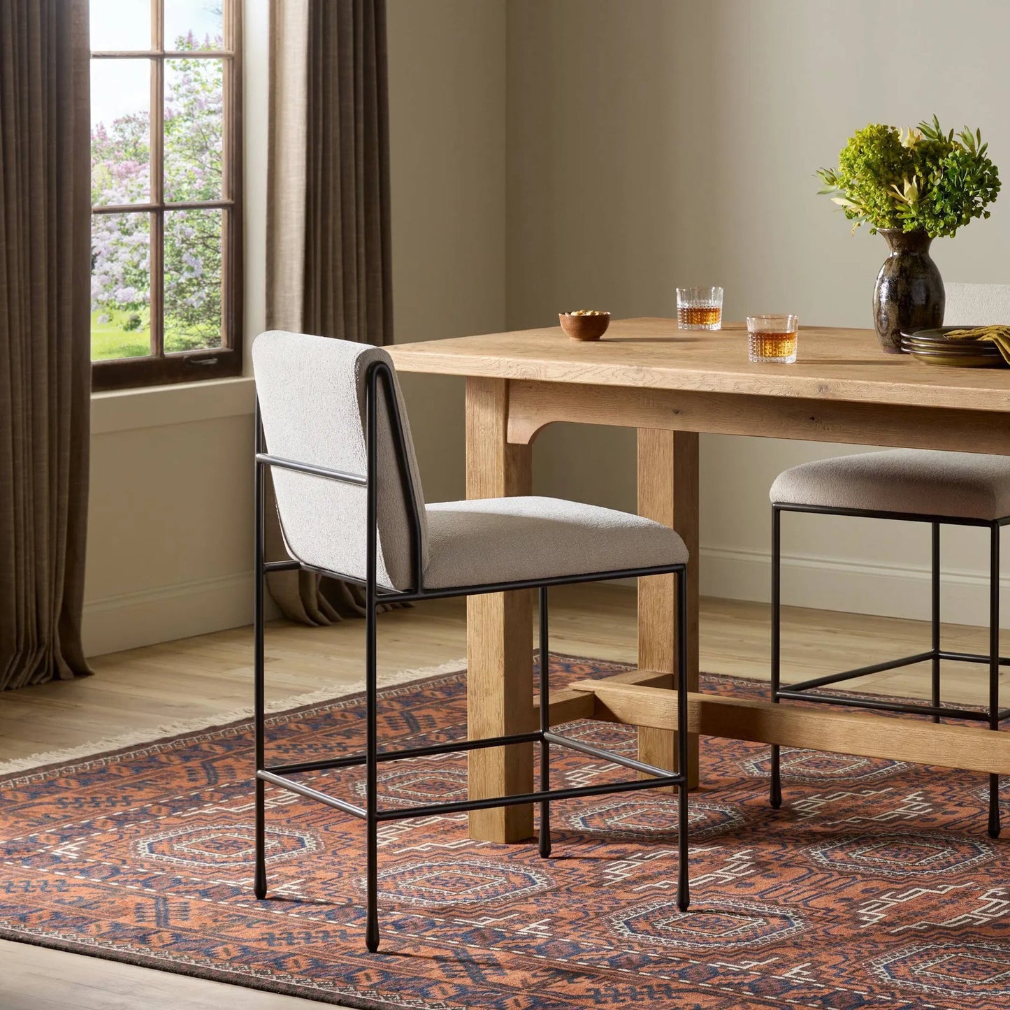 009 SI-2446536 | Lifestyle | Decker Counter Stool by Four Hands. Made from unique in a transitional style.