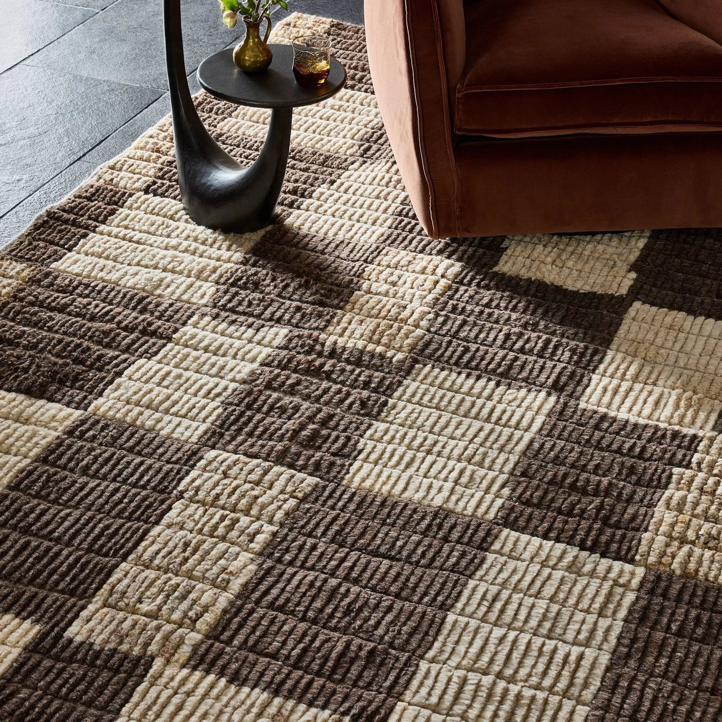008 SI-2446599,SI-2446600,SI-2446601 | Lifestyle | Lagos Hand-Knotted Rug by Four Hands in lagos. Made from 100% wool in a unique style.