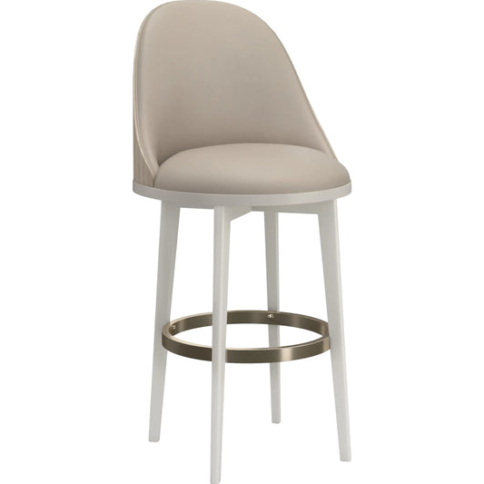 Another Round Bar Stool by Caracole. Made from birch in a transitional style.