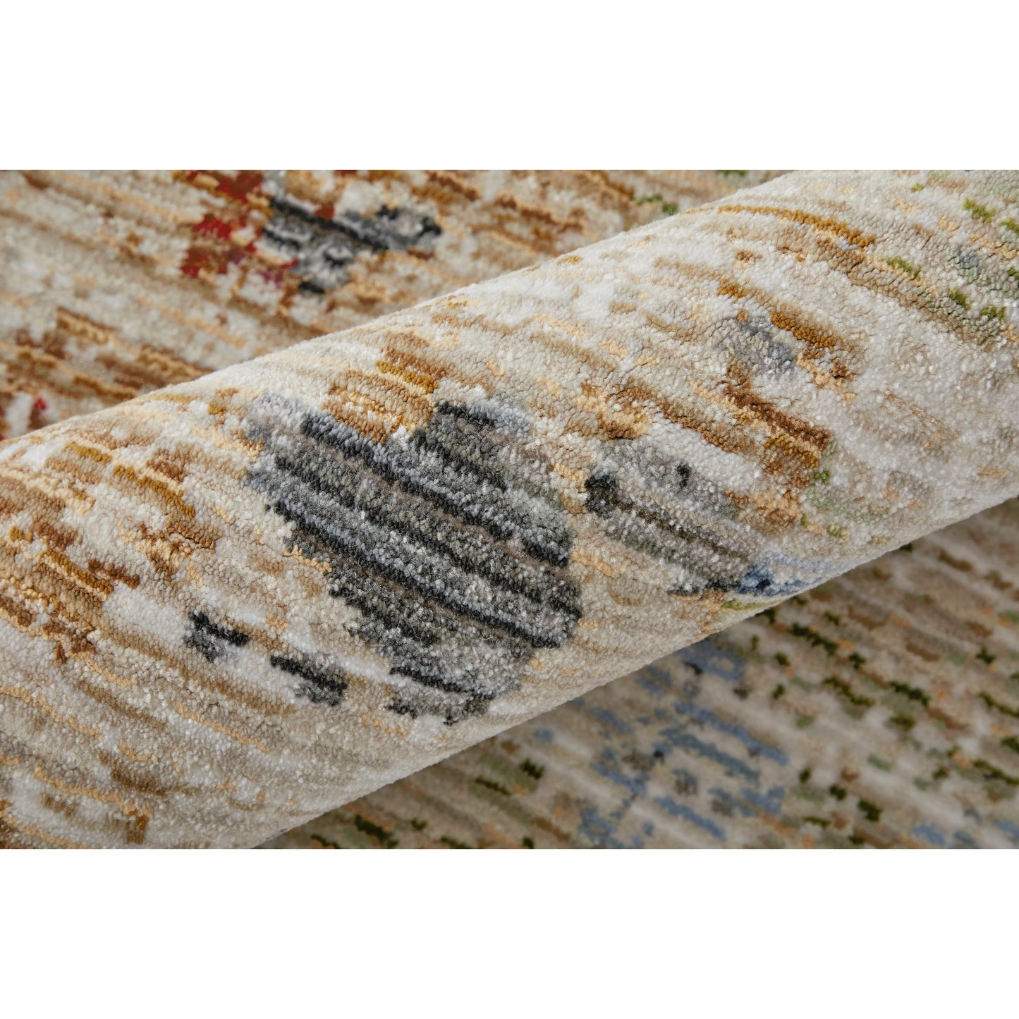 004 SI-2158921,SI-2158922,SI-2158923,SI-2158924,SI-2158925,SI-2259751 | Closeup | Sonora Rug - SNR39NUF by Feizy in ivory, blue, red. Made from polypropylene, polyester, viscose in a unique style.