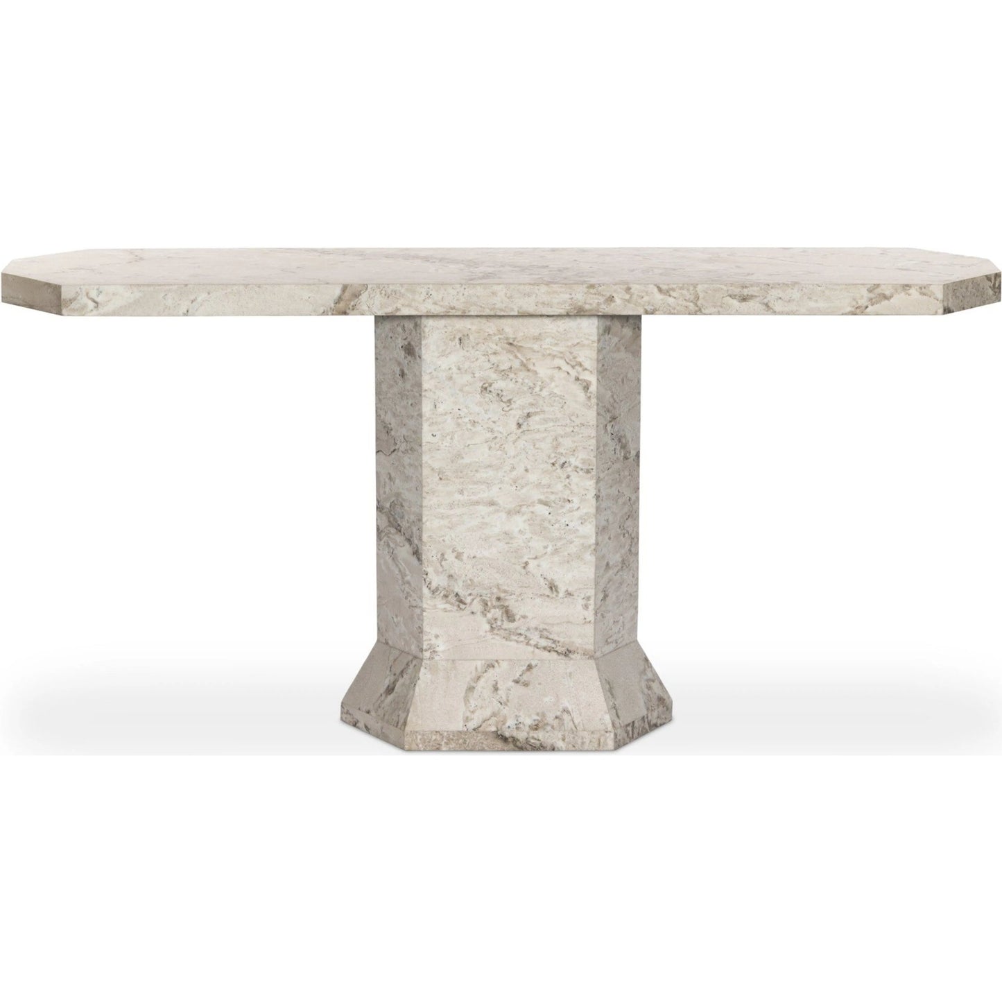 002 SI-2446497 | Additional Silo | Argos Console Table by Four Hands in sand marble. Made from solid marble in a unique style.