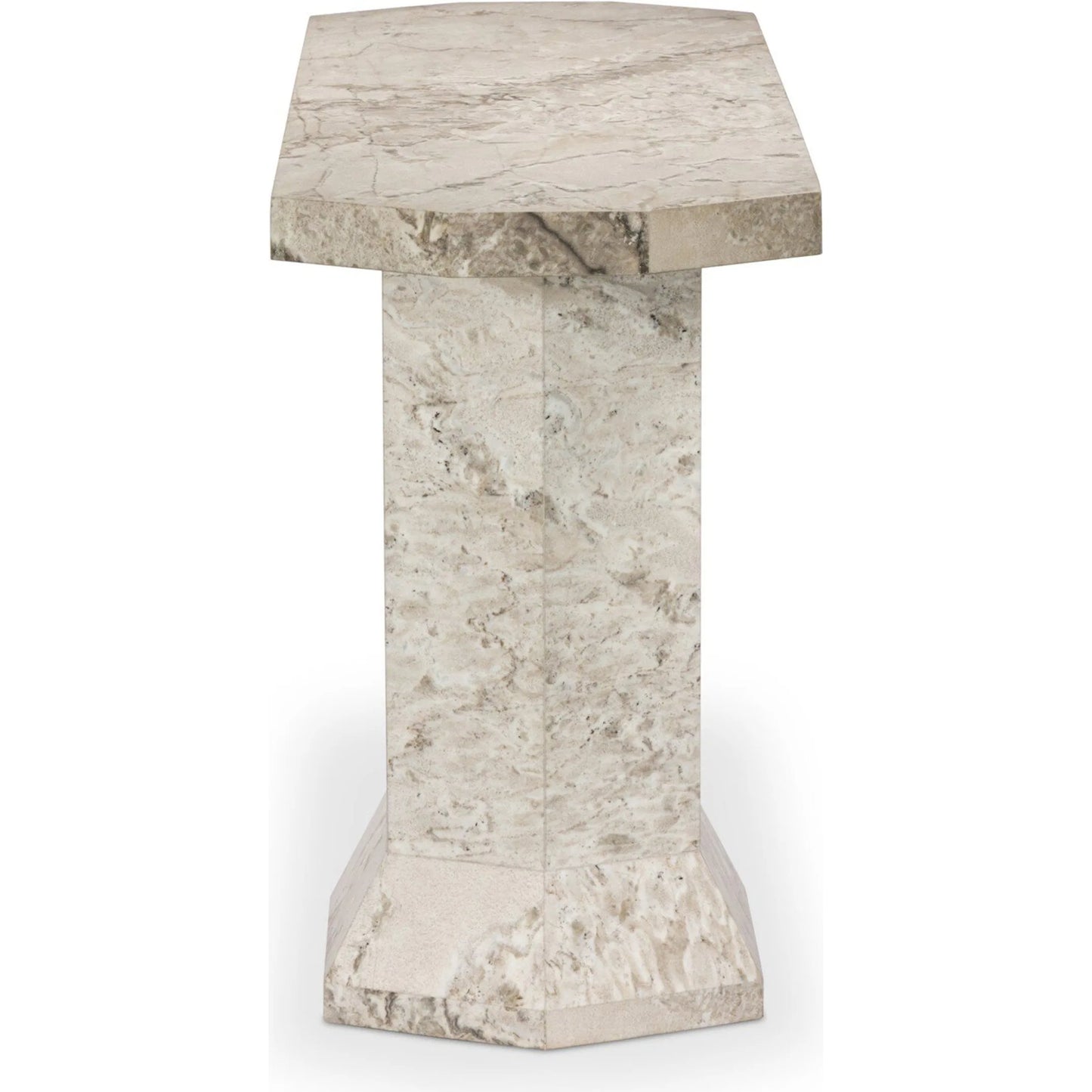003 SI-2446497 | Additional Silo | Argos Console Table by Four Hands in sand marble. Made from solid marble in a unique style.
