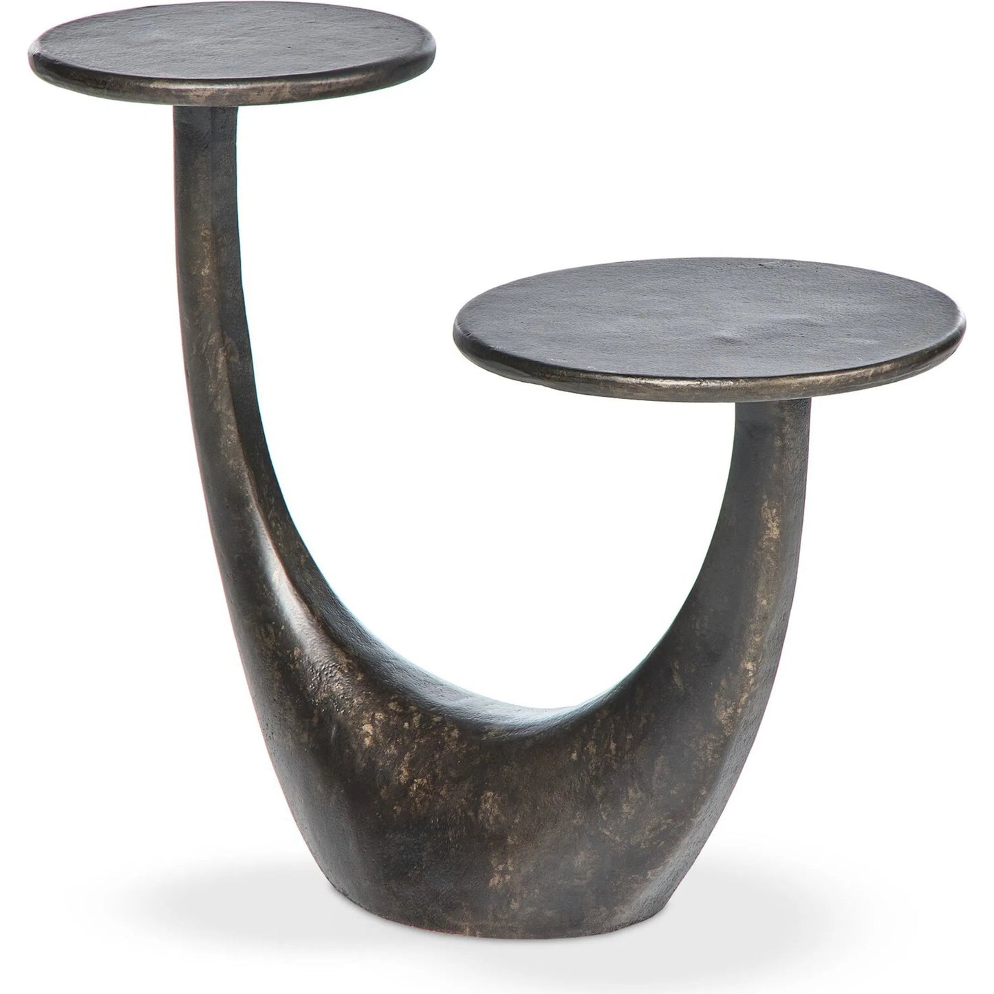 001 SI-2446654 | Primary Silo | Torrid End Table by Four Hands in distressed bronze. Made from aluminum in a unique style.