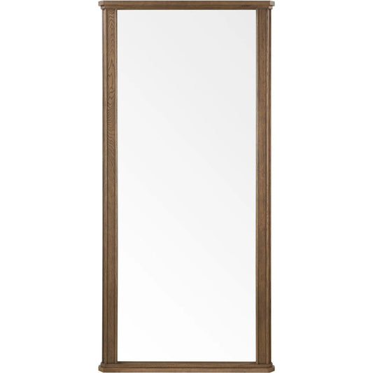Kish Mirror by Four Hands in umber oak solid. Made from solid oak, glass in a traditional style.