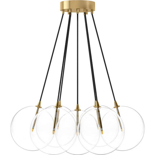 000 SI-2534880 | Primary Silo | Cloud 7 Globe Chandelier by Four Hands. Made from glass, brass, thermoplastic in a modern style.