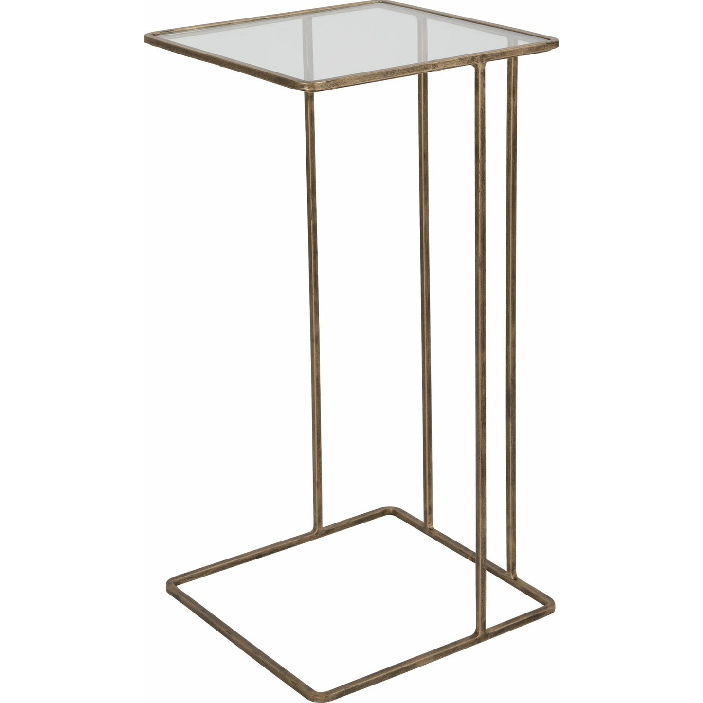 001 SR-801652 | Additional Silo | Cadmus Table by Uttermost in gold. Made from iron, glass in a modern style.