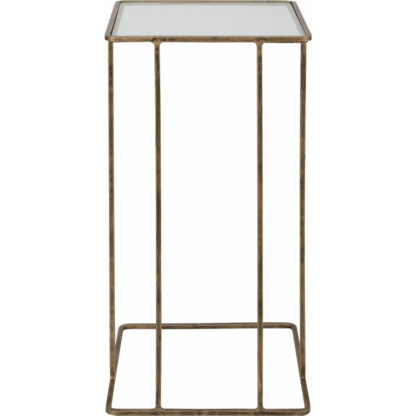 004 SR-801652 | Additional Silo | Cadmus Table by Uttermost in gold. Made from iron, glass in a modern style.