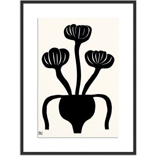 001 SI-2542546,SI-2542549,SI-2542552,SI-2542555 | Primary Silo | Woodblock Floral I by Roseanne Kenny by Four Hands. Made from textured fine art paper in a unique style.