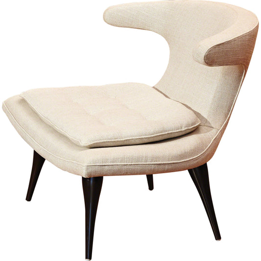 Anvil Lounge Chair by Global Views in windsor woven ecru. Made from rubberwood in a modern style.