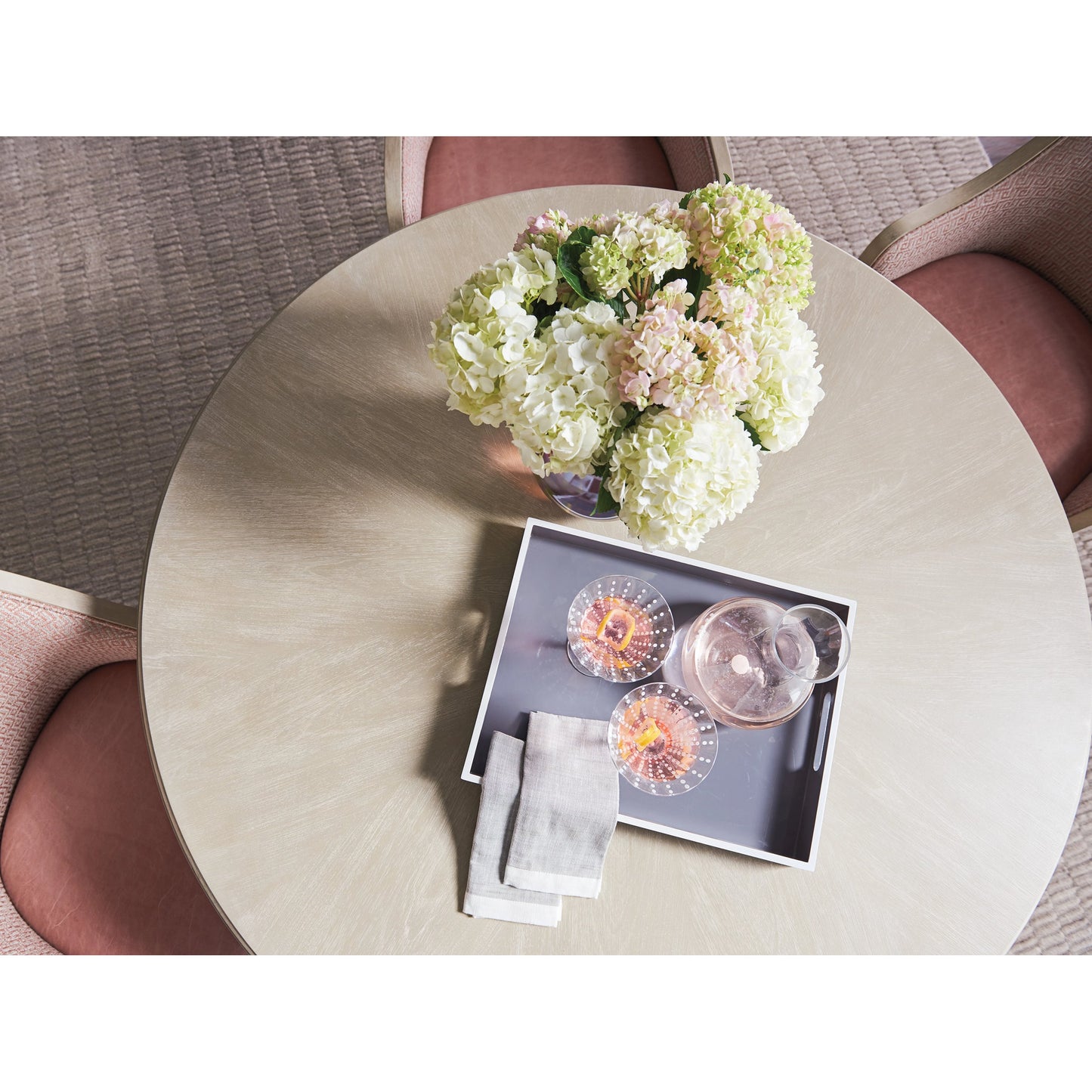005 SI-1962788 | Lifestyle | Roxbury Game Table by Sligh in pearl gray. Made from unique in a modern style.