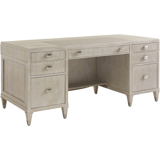 001 SR-835826 | Primary Silo | Avery Executive Desk by Sligh in pearl gray. Made from unique in a cottage & farmhouse style.