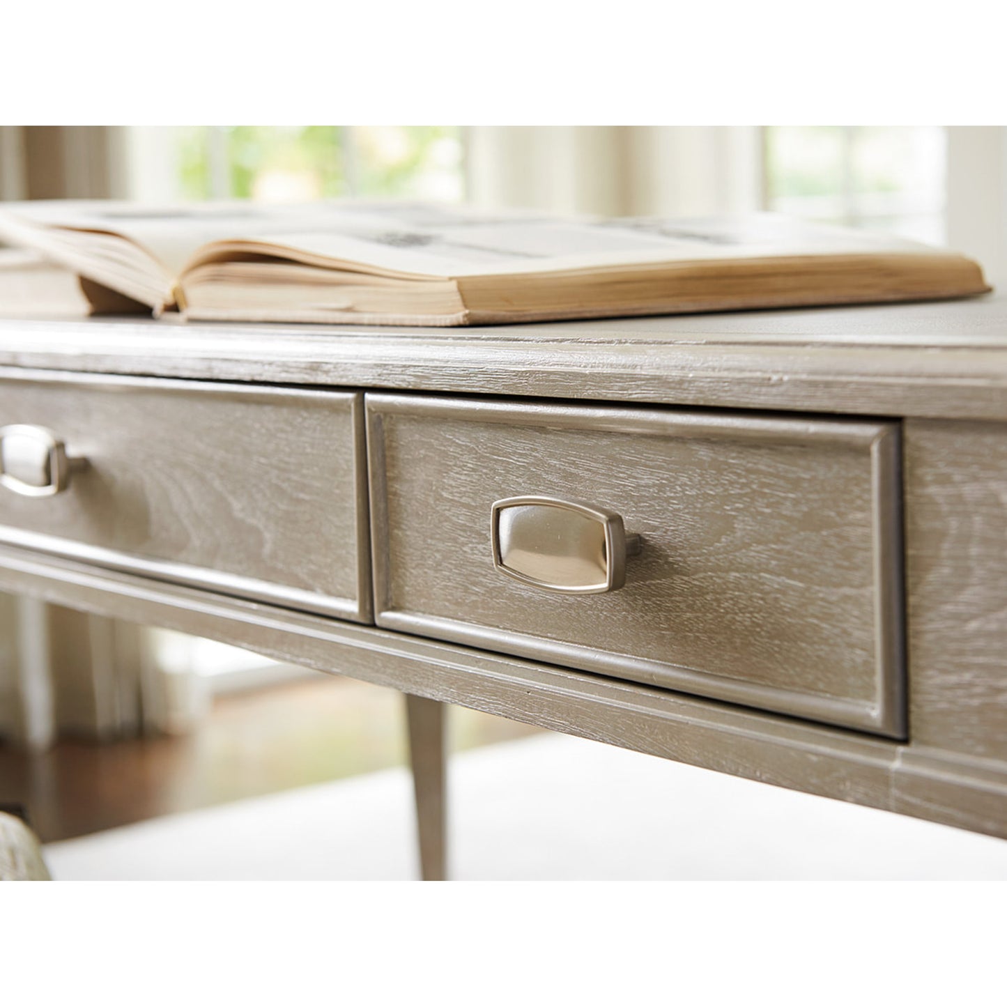 004 SR-835833 | Additional Silo | Chloe Writing Desk by Sligh in pearl gray. Made from unique in a cottage & farmhouse style.