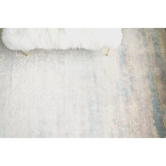 Reflections Rug - Light Beige, Blue by Exquisite Rugs in light beige, blue. Made from bamboo silk in a unique style.