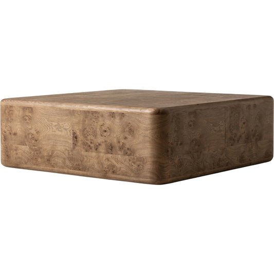 001 SI-2531710 | Primary Silo | Talessi Square Coffee Table by Four Hands in wheat medium burl oak, wheat medium burl oak solid. Made from oak veneer, solid oak in a unique style.